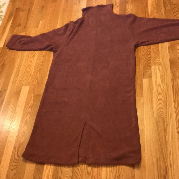 NWT Free People Beach Blanca Fleece Long Sleeve Maxi Dress Cowl Neck Med Brown - Picture 16 of 16